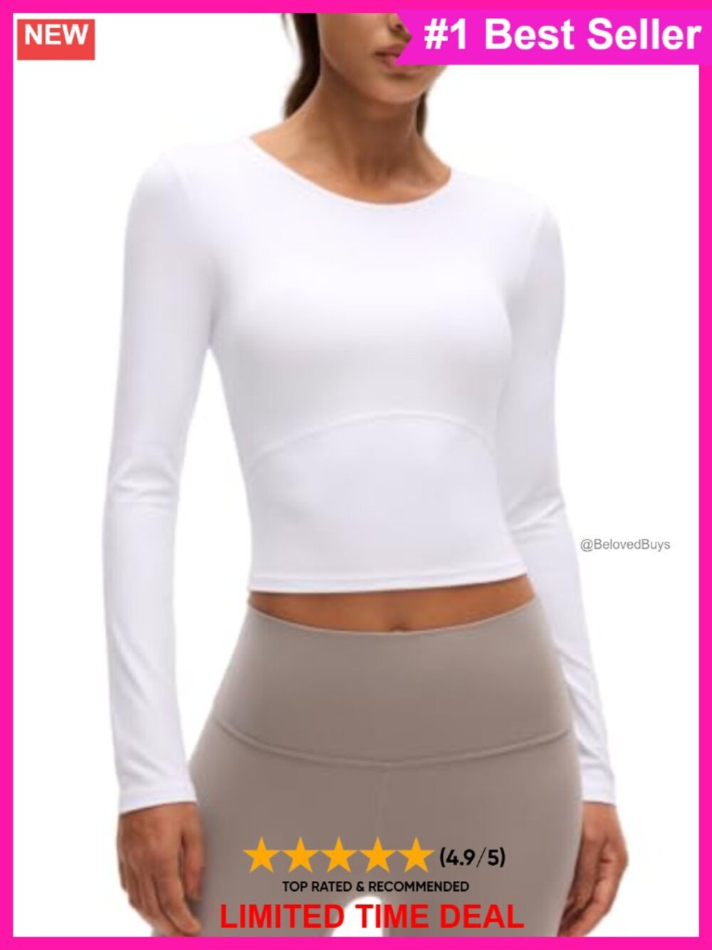 CRZ YOGA Butterluxe Crewneck Crop Top Yoga Lounge Slim Fit